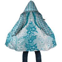 Aloha Hawaii Palaka Cloak Blue Plumeria Lei LT05 Unisex Blue - Polynesian Pride