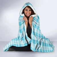 Aloha Hawaii Palaka Hooded Blanket Blue Plumeria Lei LT05 - Polynesian Pride