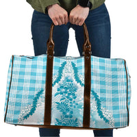 Aloha Hawaii Palaka Travel Bag Blue Plumeria Lei LT05 Blue - Polynesian Pride