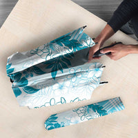 Aloha Hawaii Palaka Umbrella Blue Plumeria Lei LT05 - Polynesian Pride