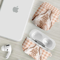 Aloha Hawaii Palaka AirPods Case Beige Plumeria Lei LT05 - Polynesian Pride