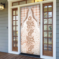 Aloha Hawaii Palaka Door Cover Beige Plumeria Lei LT05 - Polynesian Pride