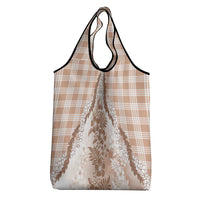 Aloha Hawaii Palaka Grocery Bag Beige Plumeria Lei LT05 - Polynesian Pride