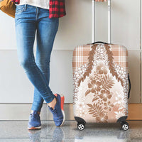 Aloha Hawaii Palaka Luggage Cover Beige Plumeria Lei LT05 - Polynesian Pride