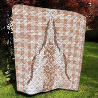Aloha Hawaii Palaka Quilt Beige Plumeria Lei LT05 - Polynesian Pride