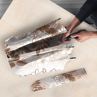 Aloha Hawaii Palaka Umbrella Beige Plumeria Lei LT05 - Polynesian Pride