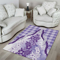 Aloha Hawaii Palaka Area Rug Purple Plumeria Lei LT05 - Polynesian Pride