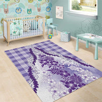 Aloha Hawaii Palaka Area Rug Purple Plumeria Lei LT05 - Polynesian Pride