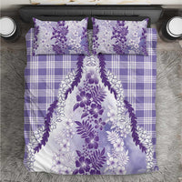 Aloha Hawaii Palaka Bedding Set Purple Plumeria Lei LT05 Purple - Polynesian Pride