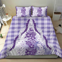 Aloha Hawaii Palaka Bedding Set Purple Plumeria Lei LT05 - Polynesian Pride