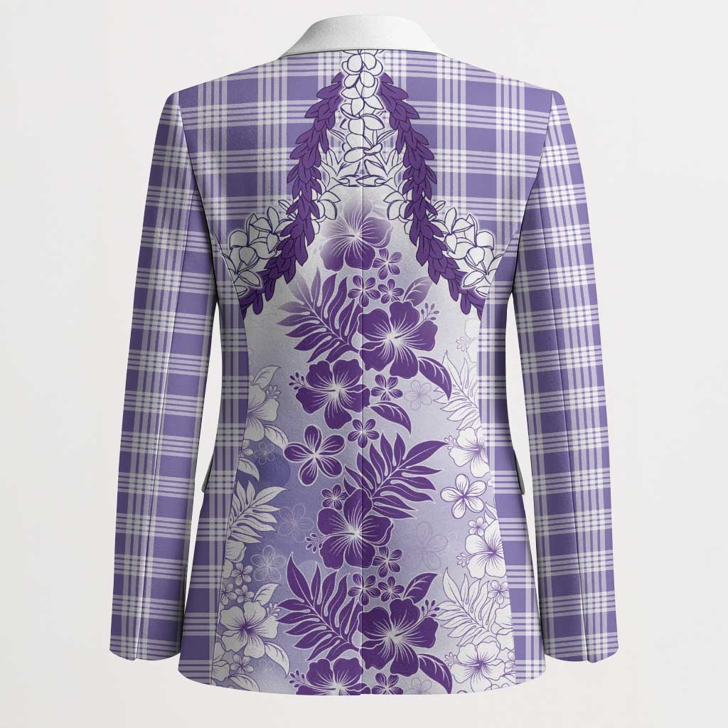 Aloha Hawaii Palaka Blazer Purple Plumeria Lei LT05 - Polynesian Pride