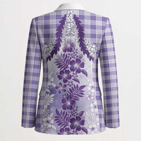 Aloha Hawaii Palaka Blazer Purple Plumeria Lei LT05 - Polynesian Pride