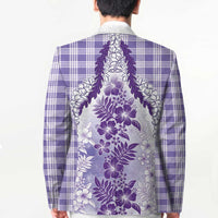 Aloha Hawaii Palaka Blazer Purple Plumeria Lei LT05 - Polynesian Pride
