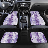 Aloha Hawaii Palaka Car Mats Purple Plumeria Lei LT05 Set 4pcs Purple - Polynesian Pride