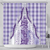 Aloha Hawaii Palaka Shower Curtain Purple Plumeria Lei LT05 - Polynesian Pride