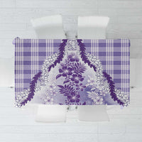 Aloha Hawaii Palaka Tablecloth Purple Plumeria Lei LT05 Purple - Polynesian Pride