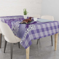 Aloha Hawaii Palaka Tablecloth Purple Plumeria Lei LT05 - Polynesian Pride