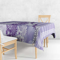 Aloha Hawaii Palaka Tablecloth Purple Plumeria Lei LT05 - Polynesian Pride