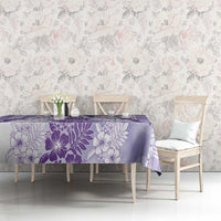 Aloha Hawaii Palaka Tablecloth Purple Plumeria Lei LT05 - Polynesian Pride