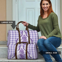 Aloha Hawaii Palaka Travel Bag Purple Plumeria Lei LT05 - Polynesian Pride