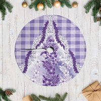 Aloha Hawaii Palaka Tree Skirt Purple Plumeria Lei LT05 Casual Purple - Polynesian Pride