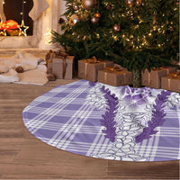 Aloha Hawaii Palaka Tree Skirt Purple Plumeria Lei LT05 - Polynesian Pride