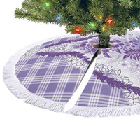 Aloha Hawaii Palaka Tree Skirt Purple Plumeria Lei LT05 - Polynesian Pride