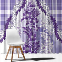 Aloha Hawaii Palaka Window Curtain Purple Plumeria Lei LT05 - Polynesian Pride