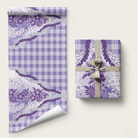 Aloha Hawaii Palaka Wrapping Paper Purple Plumeria Lei LT05 58" × 23" Purple - Polynesian Pride