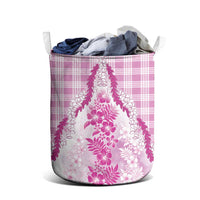 Aloha Hawaii Palaka Laundry Basket Pink Plumeria Lei LT05 - Polynesian Pride