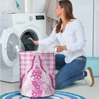 Aloha Hawaii Palaka Laundry Basket Pink Plumeria Lei LT05 - Polynesian Pride