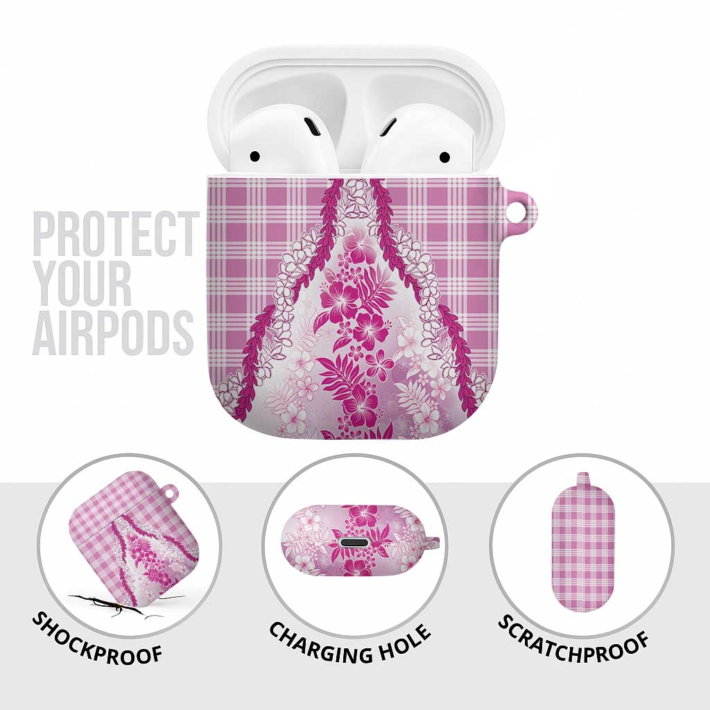 Aloha Hawaii Palaka AirPods Case Pink Plumeria Lei LT05 - Polynesian Pride