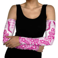 Aloha Hawaii Palaka Arm Sleeves Pink Plumeria Lei LT05 - Polynesian Pride