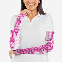 Aloha Hawaii Palaka Arm Sleeves Pink Plumeria Lei LT05 - Polynesian Pride