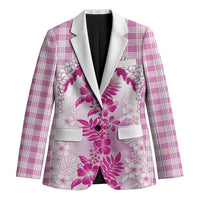 Aloha Hawaii Palaka Blazer Pink Plumeria Lei LT05 Unisex Pink - Polynesian Pride