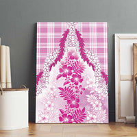 Aloha Hawaii Palaka Canvas Wall Art Pink Plumeria Lei LT05 - Polynesian Pride