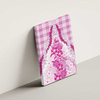 Aloha Hawaii Palaka Canvas Wall Art Pink Plumeria Lei LT05 - Polynesian Pride