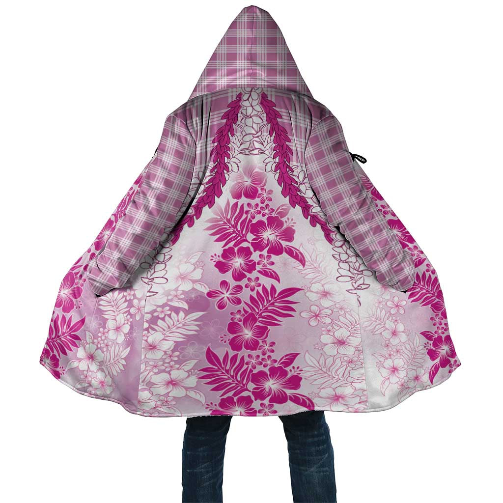 Aloha Hawaii Palaka Cloak Pink Plumeria Lei LT05 Unisex Pink - Polynesian Pride