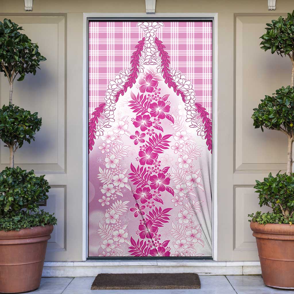 Aloha Hawaii Palaka Door Cover Pink Plumeria Lei LT05 Pink - Polynesian Pride