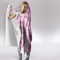 Aloha Hawaii Palaka Hooded Blanket Pink Plumeria Lei LT05 - Polynesian Pride