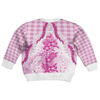 Aloha Hawaii Palaka Kid Ugly Christmas Sweater Pink Plumeria Lei LT05 - Polynesian Pride