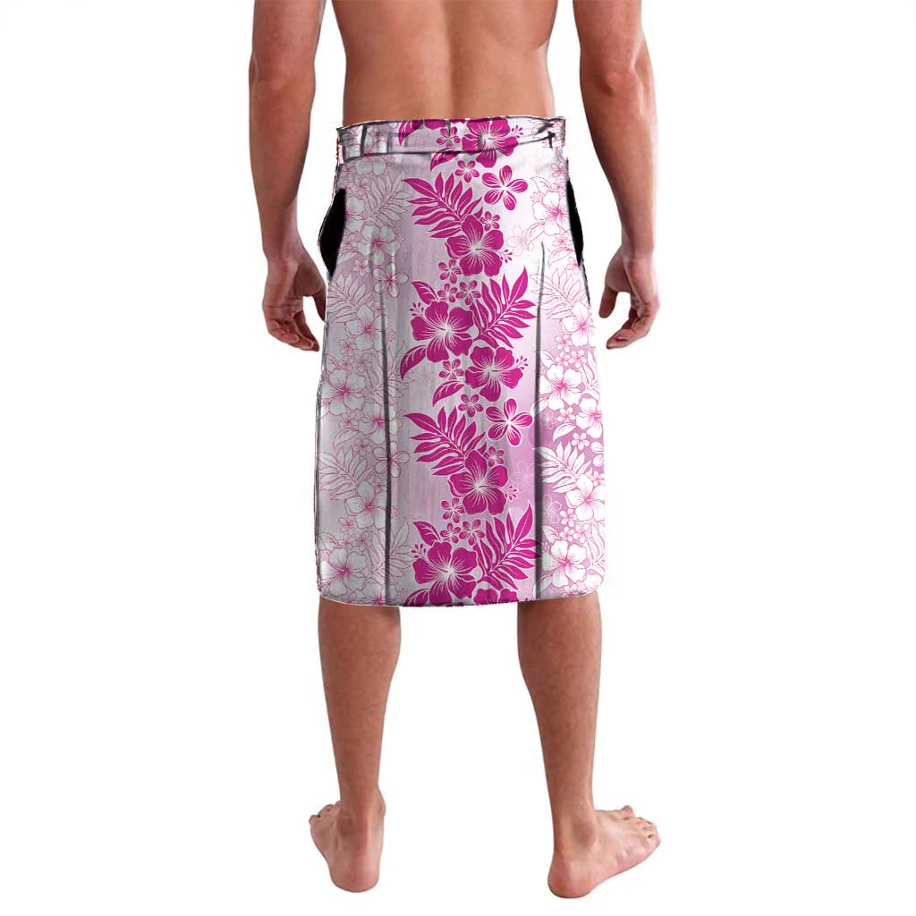 Aloha Hawaii Palaka Lavalava Pink Plumeria Lei LT05 - Polynesian Pride