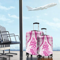 Aloha Hawaii Palaka Luggage Cover Pink Plumeria Lei LT05 - Polynesian Pride