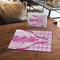 Aloha Hawaii Palaka Puzzle Pink Plumeria Lei LT05 - Polynesian Pride