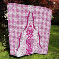 Aloha Hawaii Palaka Quilt Pink Plumeria Lei LT05 - Polynesian Pride