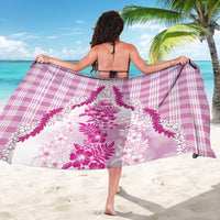 Aloha Hawaii Palaka Sarong Pink Plumeria Lei LT05 - Polynesian Pride