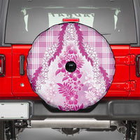 Aloha Hawaii Palaka Spare Tire Cover Pink Plumeria Lei LT05 - Polynesian Pride