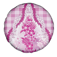 Aloha Hawaii Palaka Spare Tire Cover Pink Plumeria Lei LT05 - Polynesian Pride