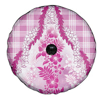 Aloha Hawaii Palaka Spare Tire Cover Pink Plumeria Lei LT05 - Polynesian Pride