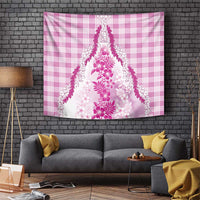 Aloha Hawaii Palaka Tapestry Pink Plumeria Lei LT05 Pink - Polynesian Pride